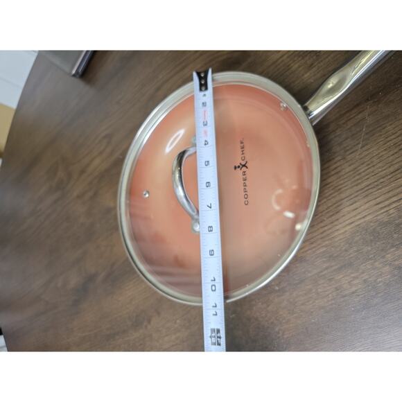 Copper Chef 10" Round Frying Pan w/ Glass Vented Lid Ceramic Non Stick Coating - Picture 8 of 16